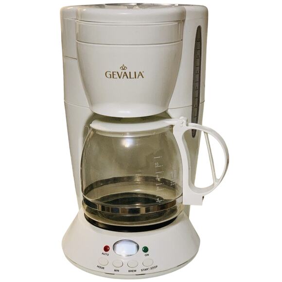Gevalia DL-12 White Glass Carafe Coffee Basket Coffee Maker Drip 12 Cup Tested - Picture 1 of 8
